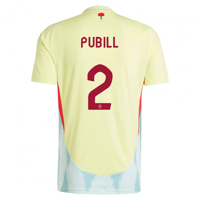 Danxen Herren Spanien Marc Pubill #2 Gelb Auswärtstrikot Trikot 24-26 T-Shirt Schweiz