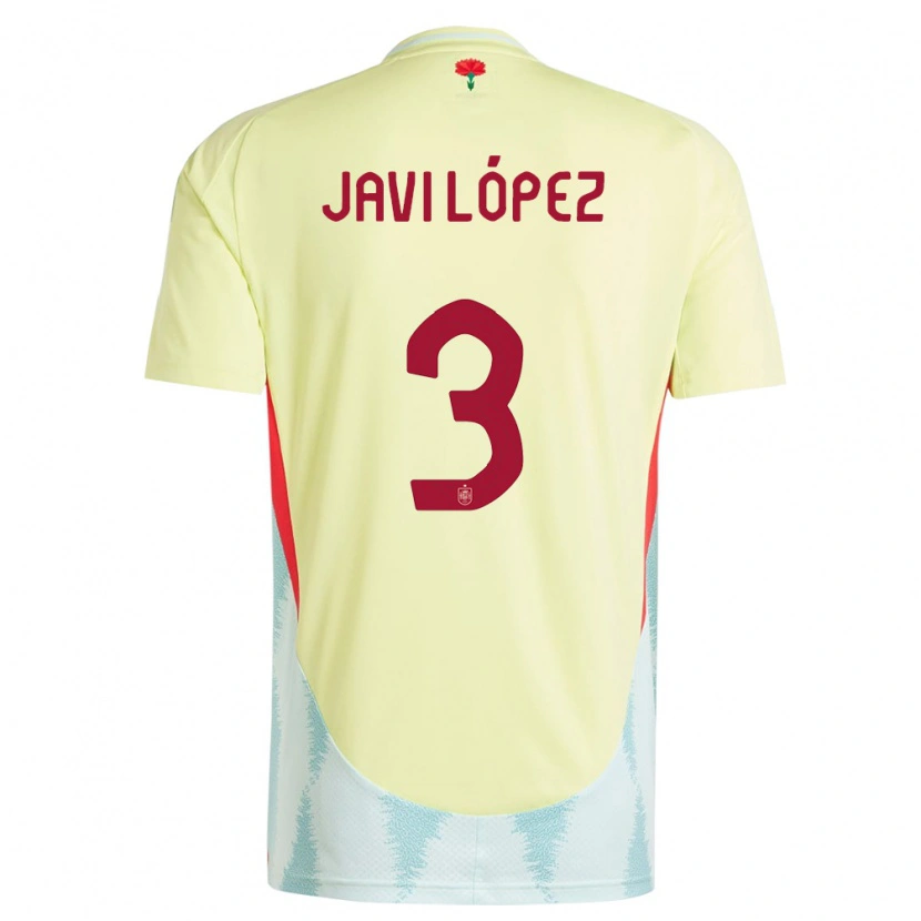 Danxen Herren Spanien Javi López #3 Gelb Auswärtstrikot Trikot 24-26 T-Shirt Schweiz