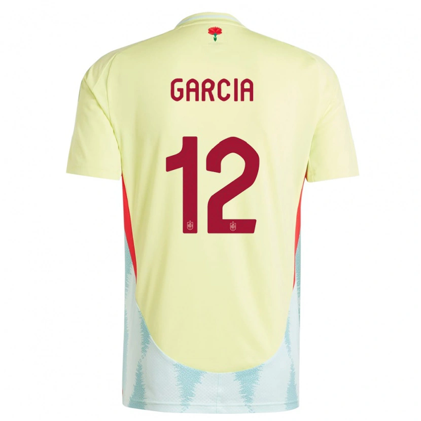 Danxen Herren Spanien Pablo García #12 Gelb Auswärtstrikot Trikot 24-26 T-Shirt Schweiz