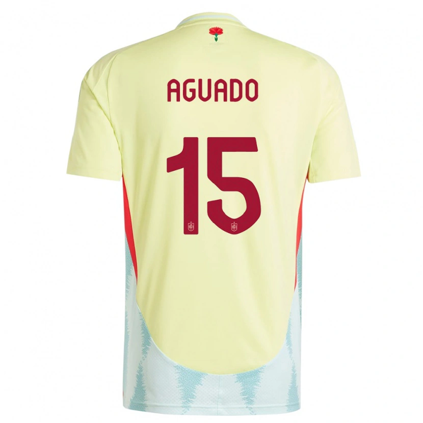Danxen Herren Spanien Diego Aguado #15 Gelb Auswärtstrikot Trikot 24-26 T-Shirt Schweiz