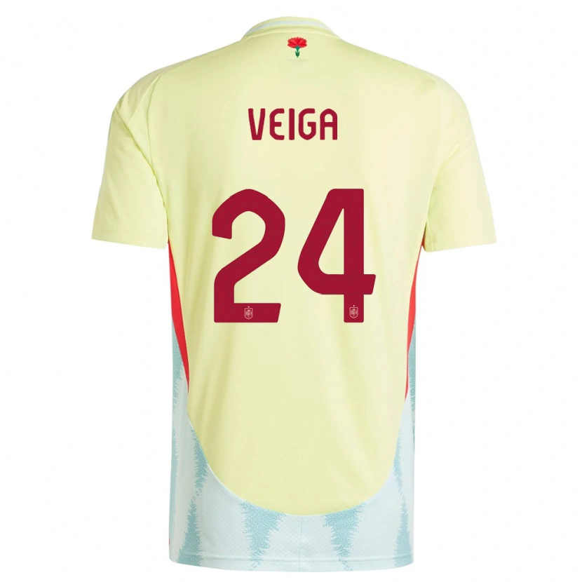Danxen Herren Spanien Gabri Veiga #24 Gelb Auswärtstrikot Trikot 24-26 T-Shirt Schweiz