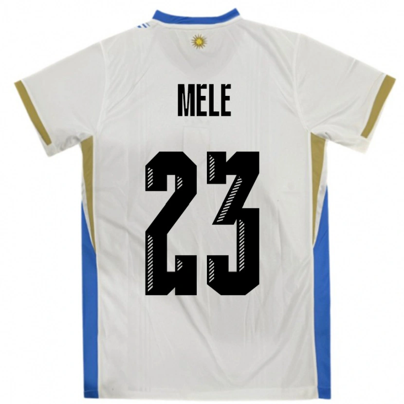 Danxen Herren Uruguay Santiago Mele #23 Weiß Blau Auswärtstrikot Trikot 24-26 T-Shirt Schweiz