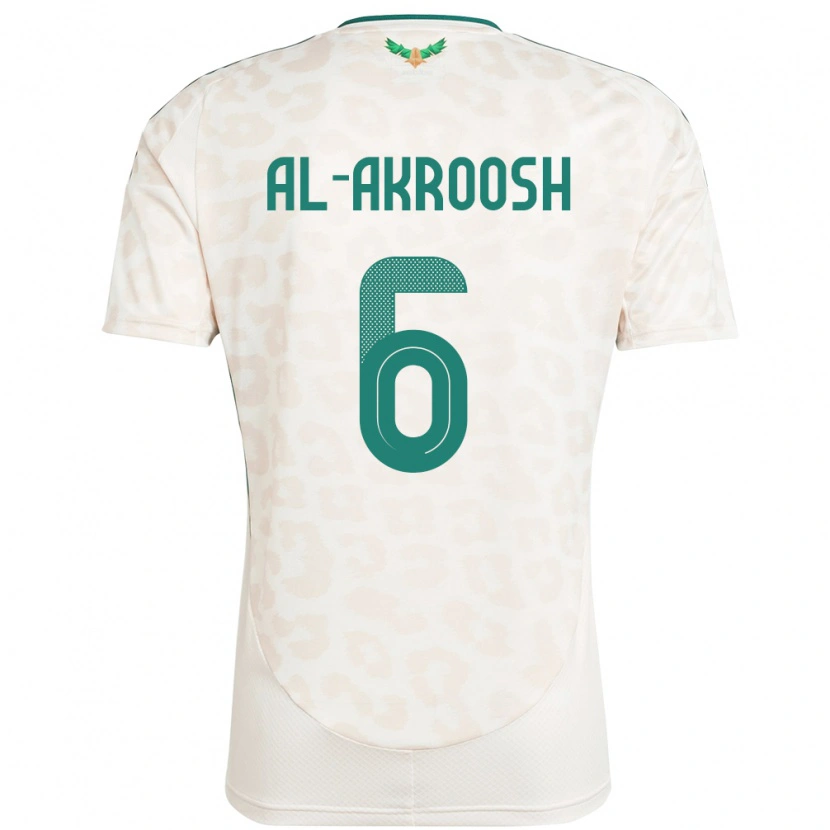 Danxen Herren Saudi-Arabien Hassan Al-Akroosh #6 Weiß Auswärtstrikot Trikot 24-26 T-Shirt Schweiz