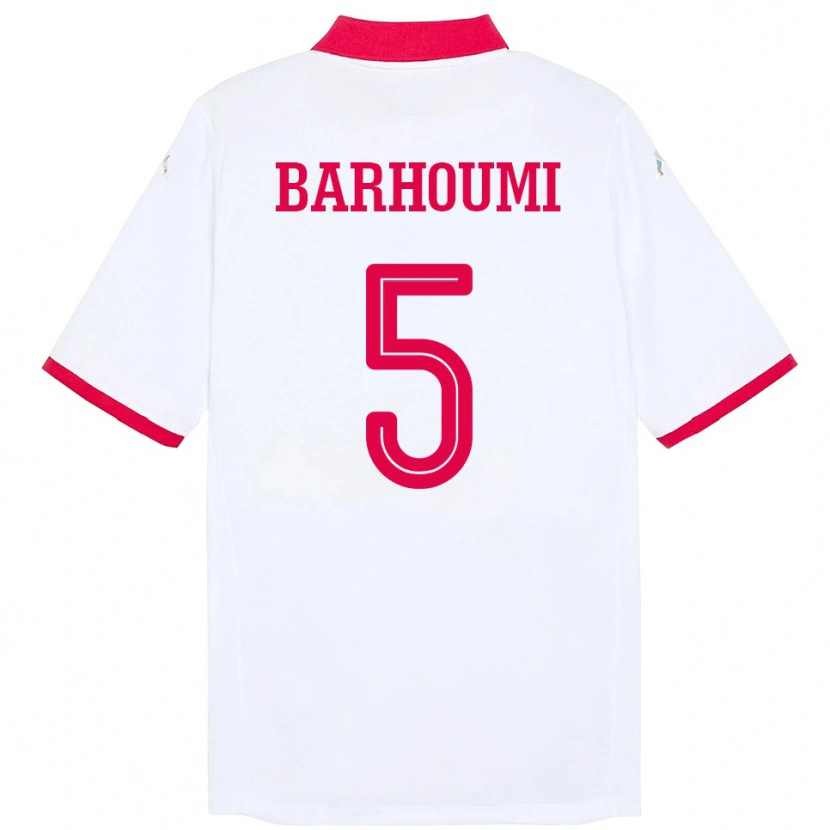 Danxen Herren Tunesien Jasmina Barhoumi #5 Weiß Auswärtstrikot Trikot 24-26 T-Shirt Schweiz