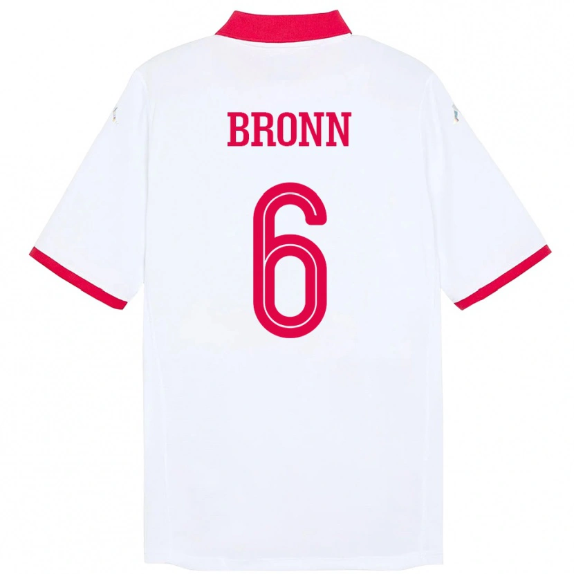 Danxen Herren Tunesien Dylan Bronn #6 Weiß Auswärtstrikot Trikot 24-26 T-Shirt Schweiz