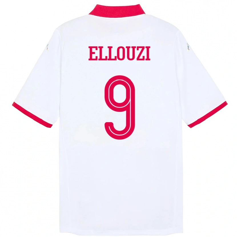 Danxen Herren Tunesien Sabrine Ellouzi #9 Weiß Auswärtstrikot Trikot 24-26 T-Shirt Schweiz