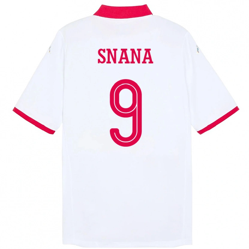 Danxen Herren Tunesien Youssef Snana #9 Weiß Auswärtstrikot Trikot 24-26 T-Shirt Schweiz