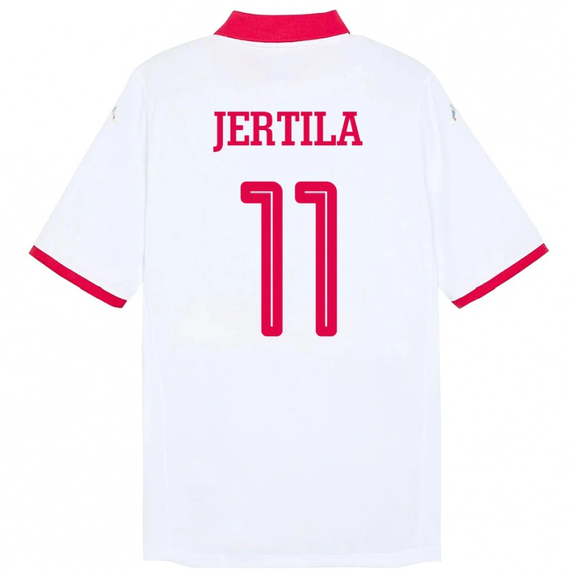Danxen Herren Tunesien Hedi Jertila #11 Weiß Auswärtstrikot Trikot 24-26 T-Shirt Schweiz