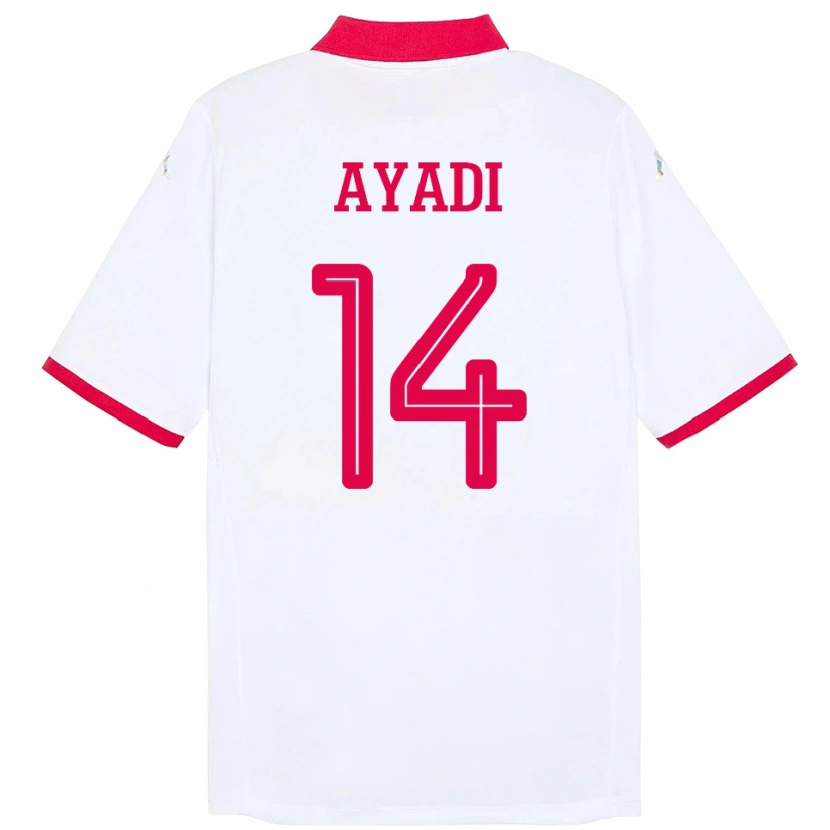 Danxen Herren Tunesien Ghada Ayadi #14 Weiß Auswärtstrikot Trikot 24-26 T-Shirt Schweiz