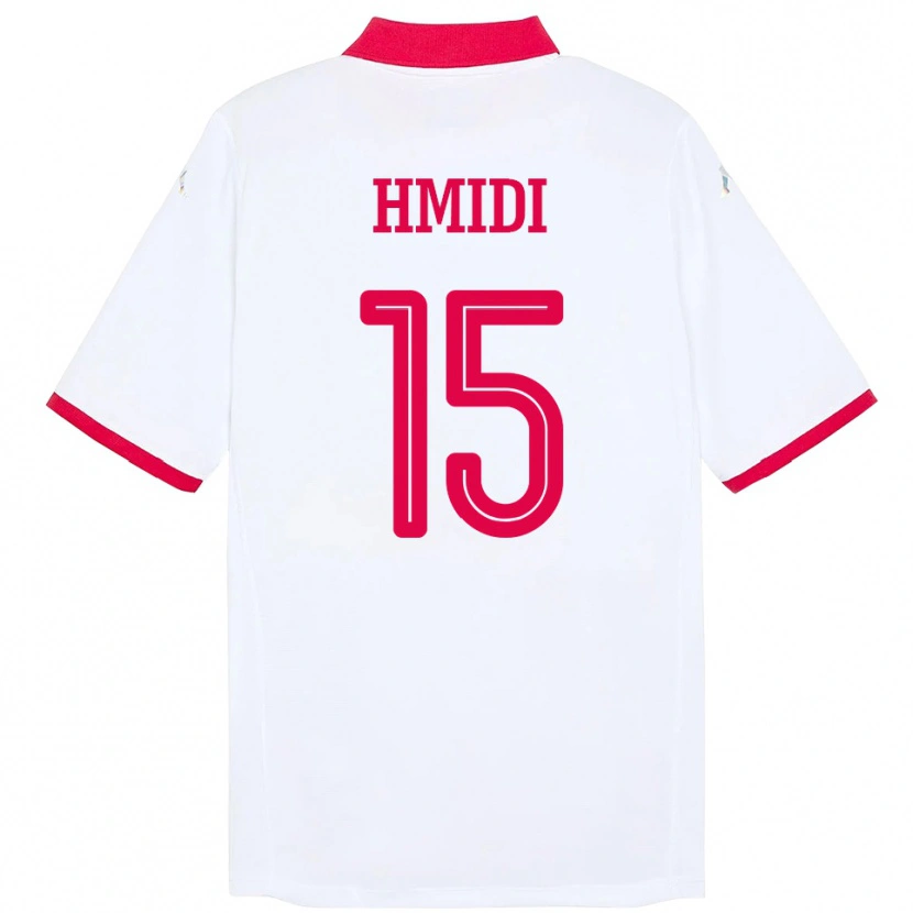Danxen Herren Tunesien Makolm Hmidi #15 Weiß Auswärtstrikot Trikot 24-26 T-Shirt Schweiz