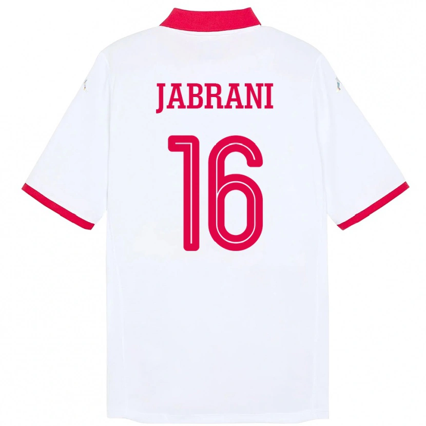 Danxen Herren Tunesien Soulaima Jabrani #16 Weiß Auswärtstrikot Trikot 24-26 T-Shirt Schweiz