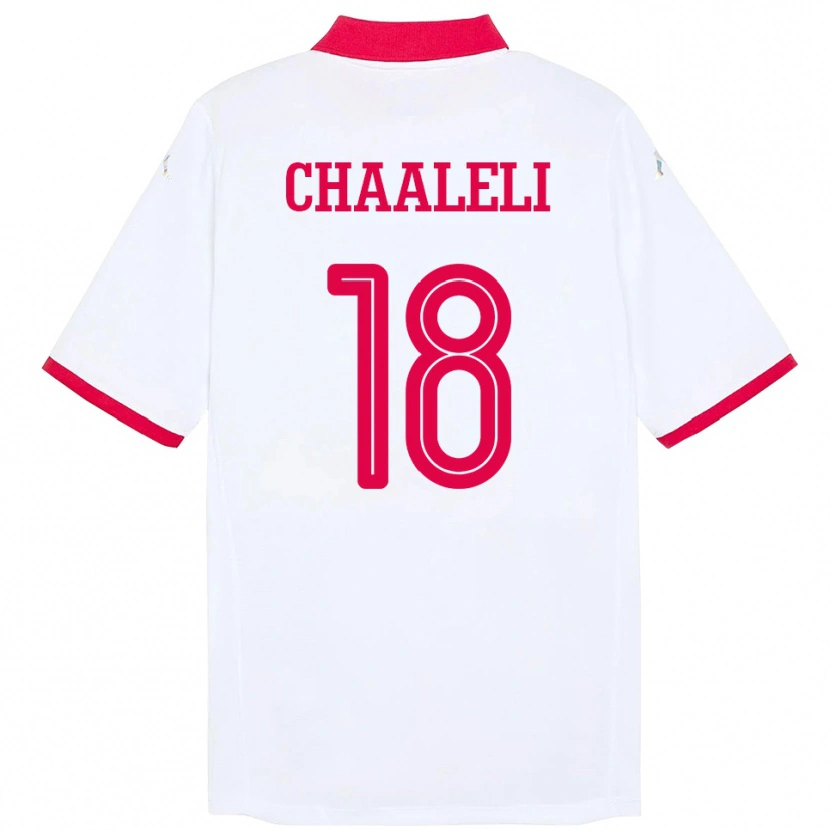 Danxen Herren Tunesien Ghaliene Chaaleli #18 Weiß Auswärtstrikot Trikot 24-26 T-Shirt Schweiz