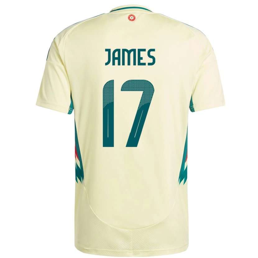 Danxen Herren Wales Jordan James #17 Beige Gelb Auswärtstrikot Trikot 24-26 T-Shirt Schweiz