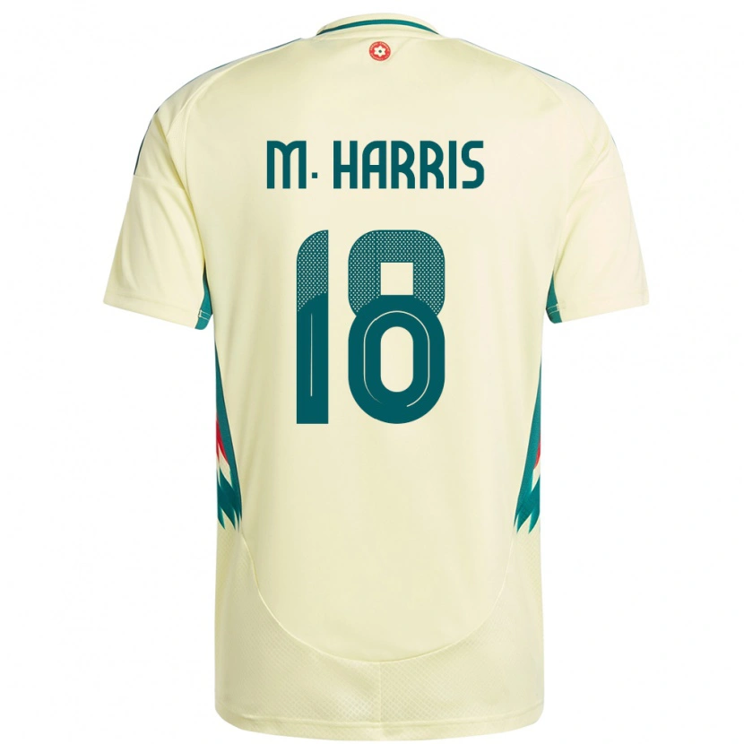 Danxen Herren Wales Mark Harris #18 Beige Gelb Auswärtstrikot Trikot 24-26 T-Shirt Schweiz