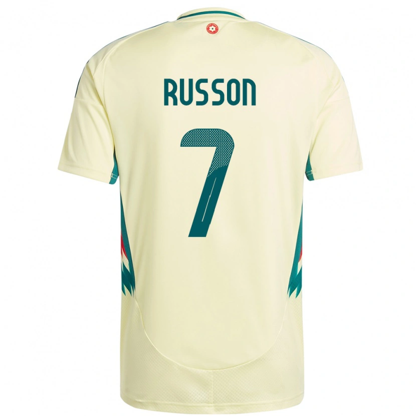 Danxen Herren Wales Will Russon #7 Beige Gelb Auswärtstrikot Trikot 24-26 T-Shirt Schweiz