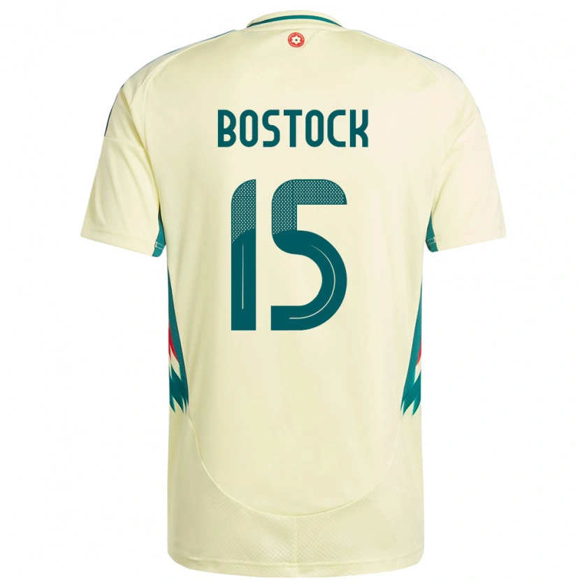 Danxen Herren Wales Oliver Bostock #15 Beige Gelb Auswärtstrikot Trikot 24-26 T-Shirt Schweiz