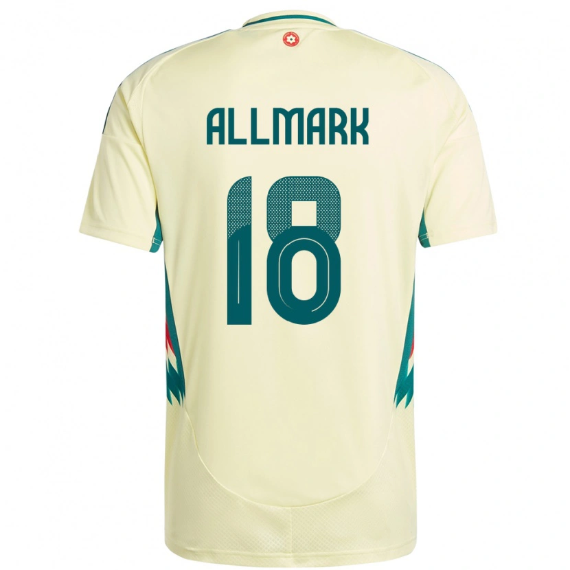 Danxen Herren Wales Hayden Allmark #18 Beige Gelb Auswärtstrikot Trikot 24-26 T-Shirt Schweiz