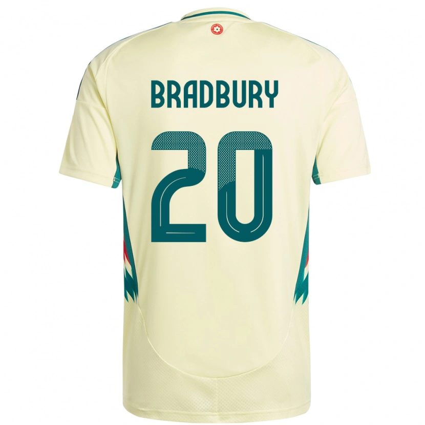 Danxen Herren Wales Louie Bradbury #20 Beige Gelb Auswärtstrikot Trikot 24-26 T-Shirt Schweiz
