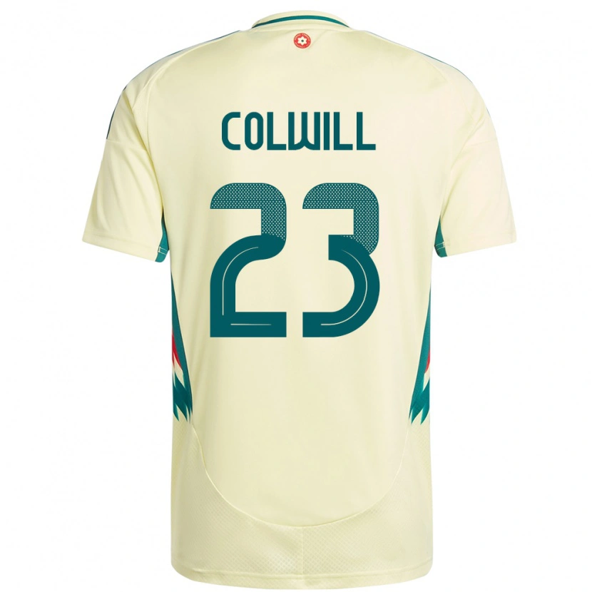 Danxen Herren Wales Joel Colwill #23 Beige Gelb Auswärtstrikot Trikot 24-26 T-Shirt Schweiz