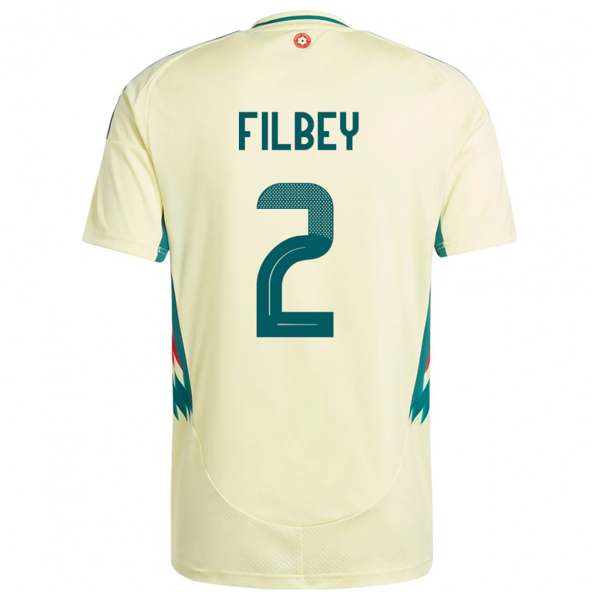 Danxen Herren Wales Anna Filbey #2 Beige Gelb Auswärtstrikot Trikot 24-26 T-Shirt Schweiz
