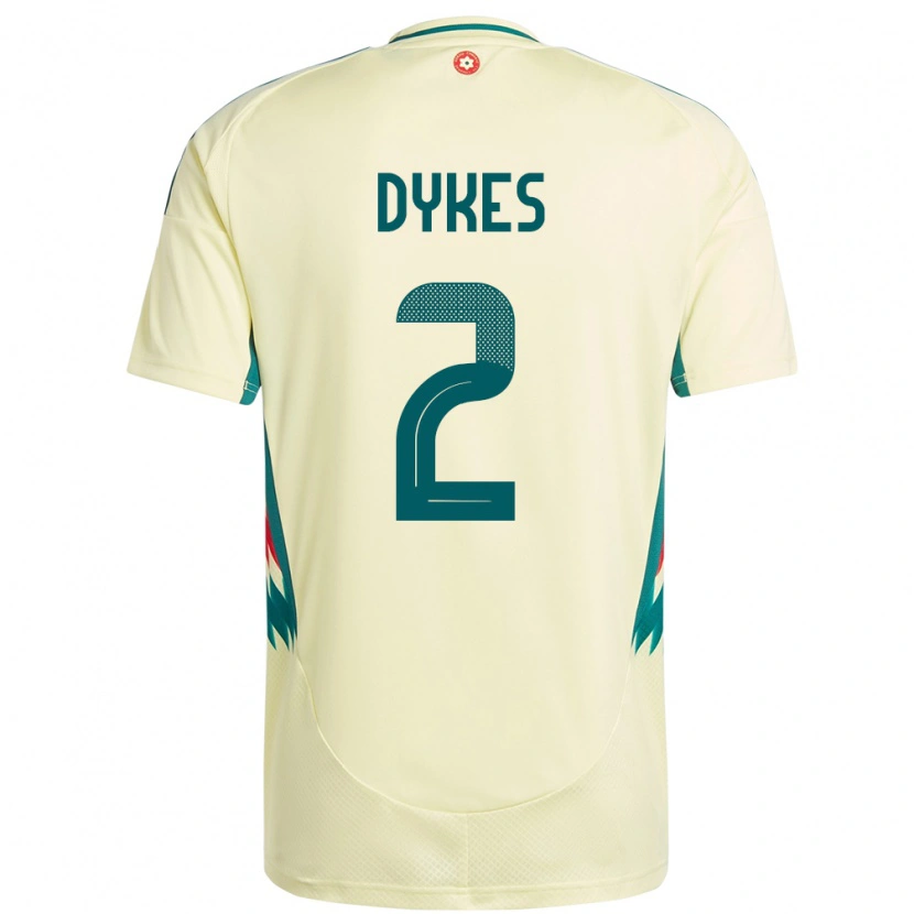Danxen Herren Wales Loren Dykes #2 Beige Gelb Auswärtstrikot Trikot 24-26 T-Shirt Schweiz