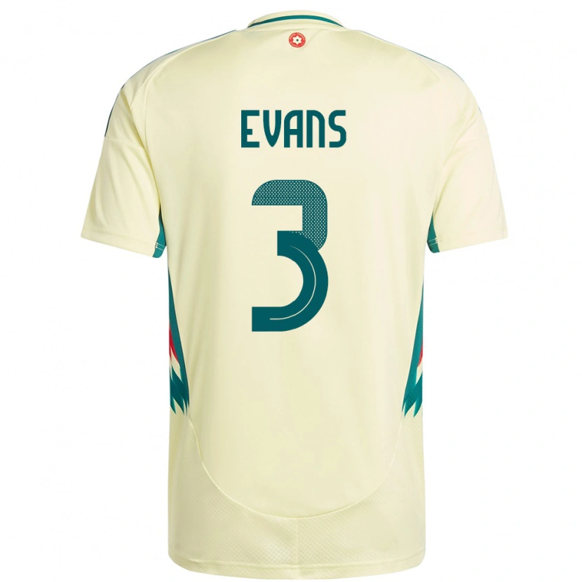 Danxen Herren Wales Gemma Evans #3 Beige Gelb Auswärtstrikot Trikot 24-26 T-Shirt Schweiz
