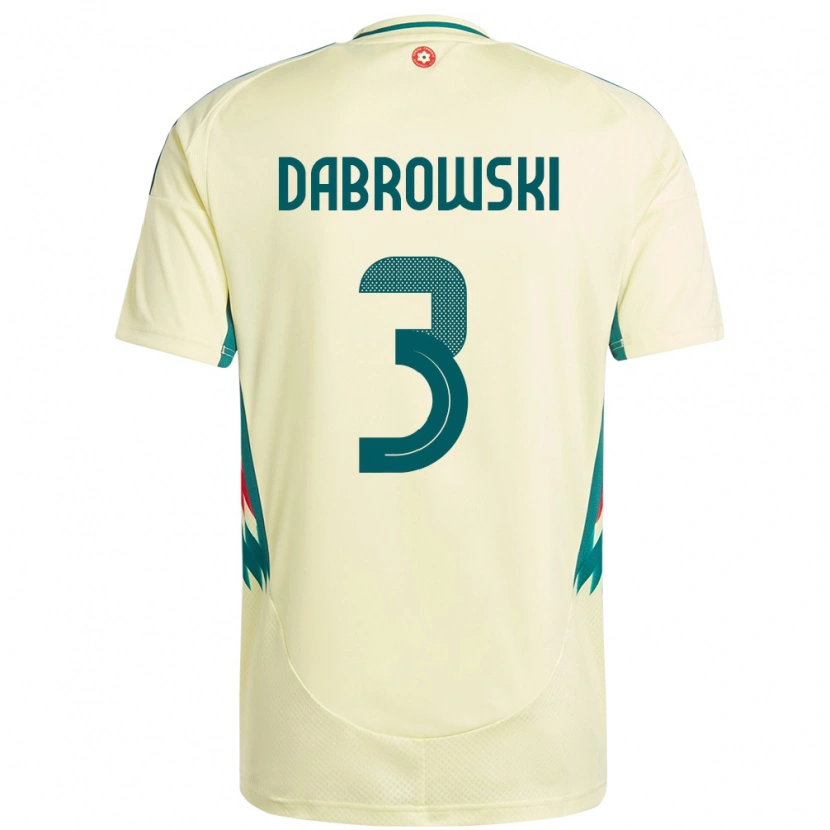 Danxen Herren Wales Sebastian Dabrowski #3 Beige Gelb Auswärtstrikot Trikot 24-26 T-Shirt Schweiz