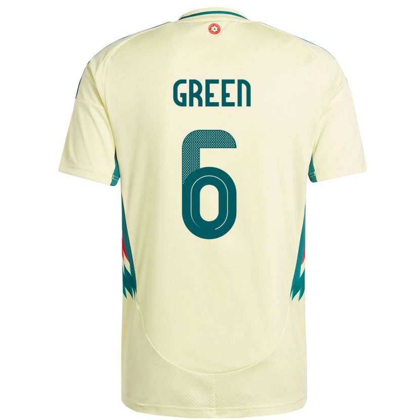 Danxen Herren Wales Josephine Green #6 Beige Gelb Auswärtstrikot Trikot 24-26 T-Shirt Schweiz