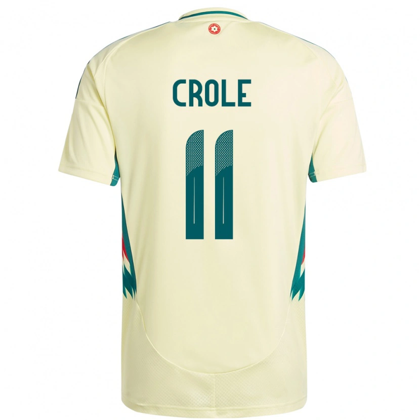 Danxen Herren Wales James Crole #11 Beige Gelb Auswärtstrikot Trikot 24-26 T-Shirt Schweiz