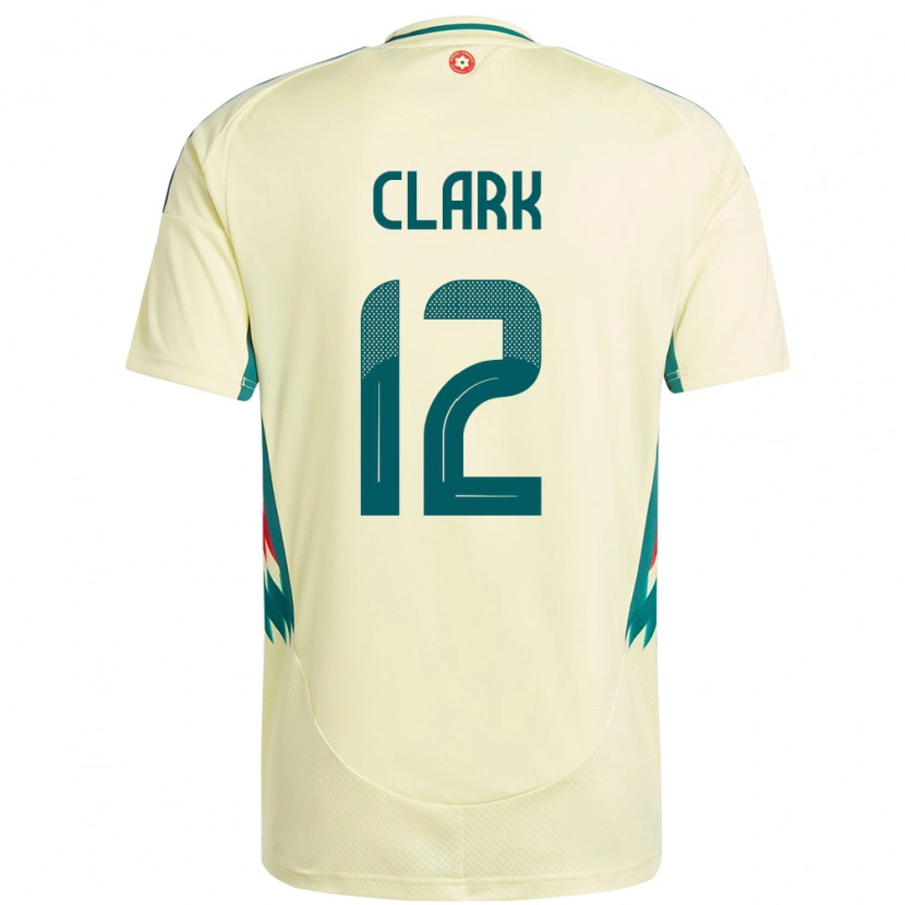 Danxen Herren Wales Olivia Clark #12 Beige Gelb Auswärtstrikot Trikot 24-26 T-Shirt Schweiz