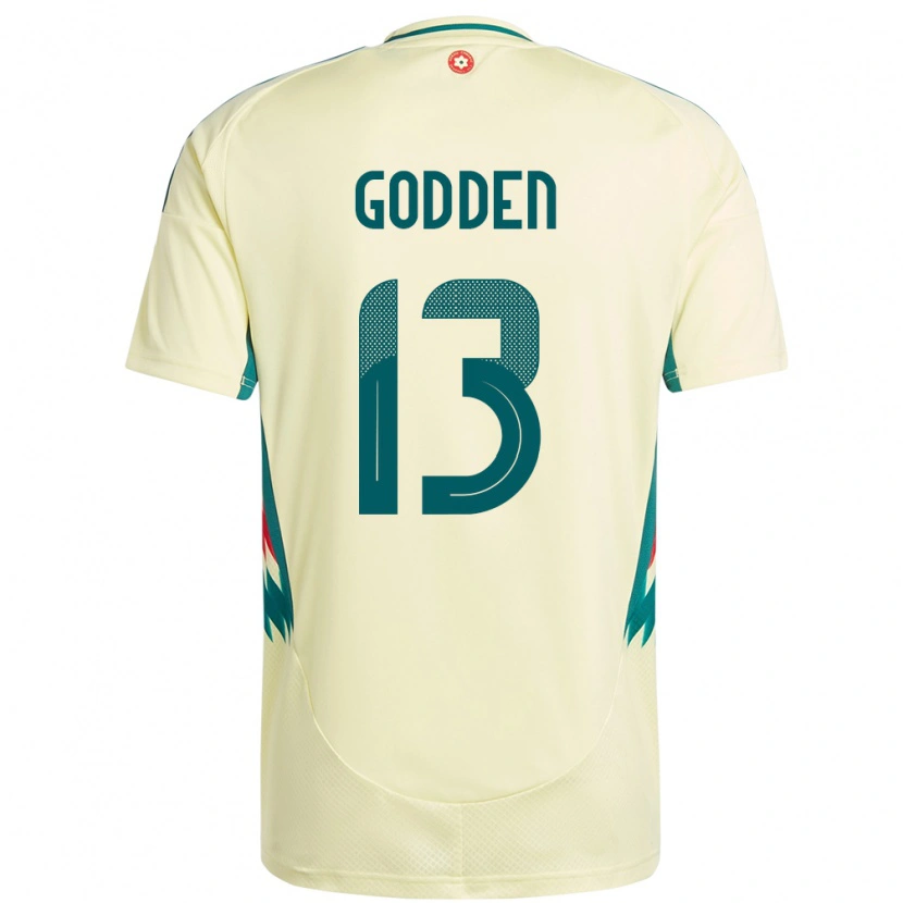 Danxen Herren Wales Scott Godden #13 Beige Gelb Auswärtstrikot Trikot 24-26 T-Shirt Schweiz