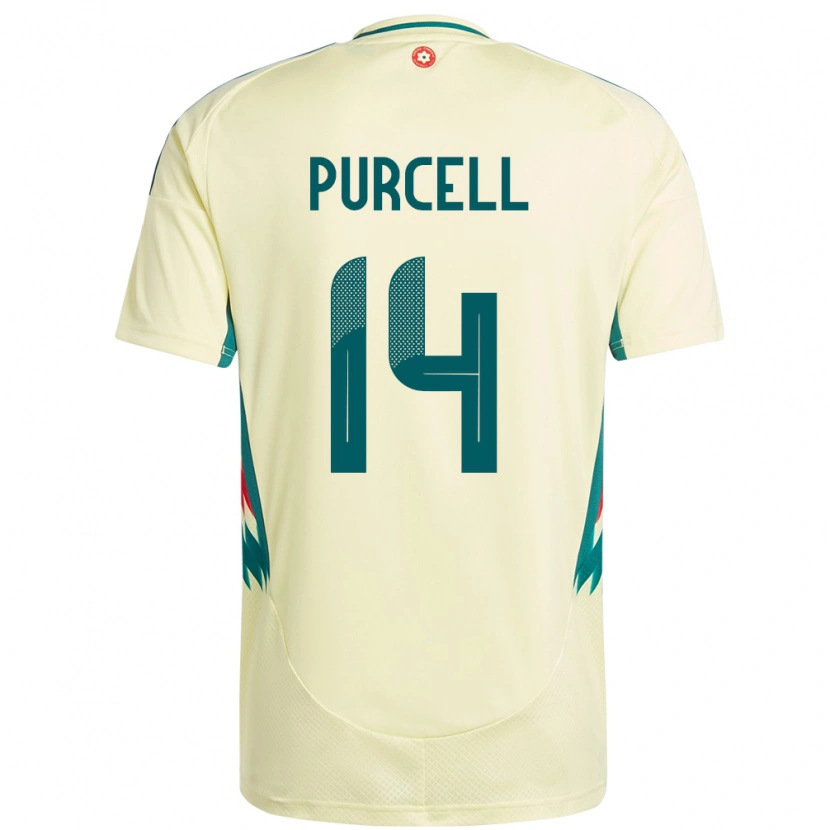 Danxen Herren Wales Benjamin Purcell #14 Beige Gelb Auswärtstrikot Trikot 24-26 T-Shirt Schweiz
