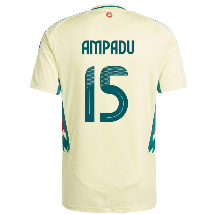 Danxen Herren Wales Ethan Ampadu #15 Beige Gelb Auswärtstrikot Trikot 24-26 T-Shirt Schweiz