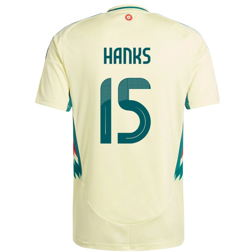 Danxen Herren Wales Justin Hanks #15 Beige Gelb Auswärtstrikot Trikot 24-26 T-Shirt Schweiz