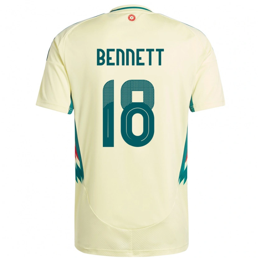 Danxen Herren Wales Murphy Bennett #18 Beige Gelb Auswärtstrikot Trikot 24-26 T-Shirt Schweiz