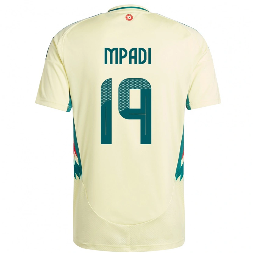 Danxen Herren Wales Japhet Mpadi #19 Beige Gelb Auswärtstrikot Trikot 24-26 T-Shirt Schweiz