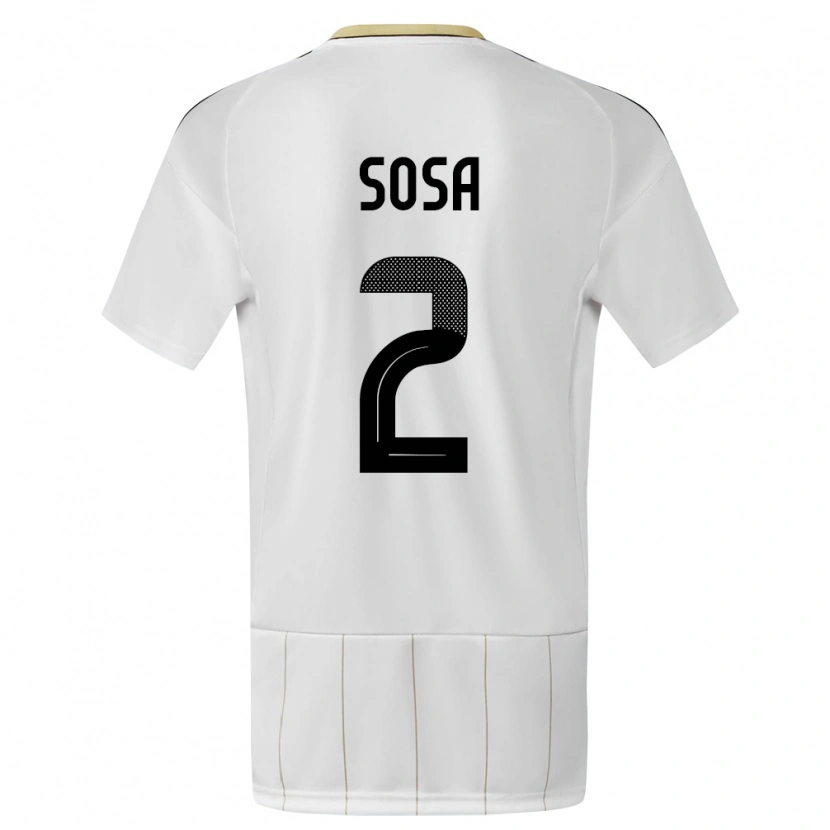 Danxen Herren Costa Rica Yerlan Sosa #2 Weiß Auswärtstrikot Trikot 24-26 T-Shirt Schweiz
