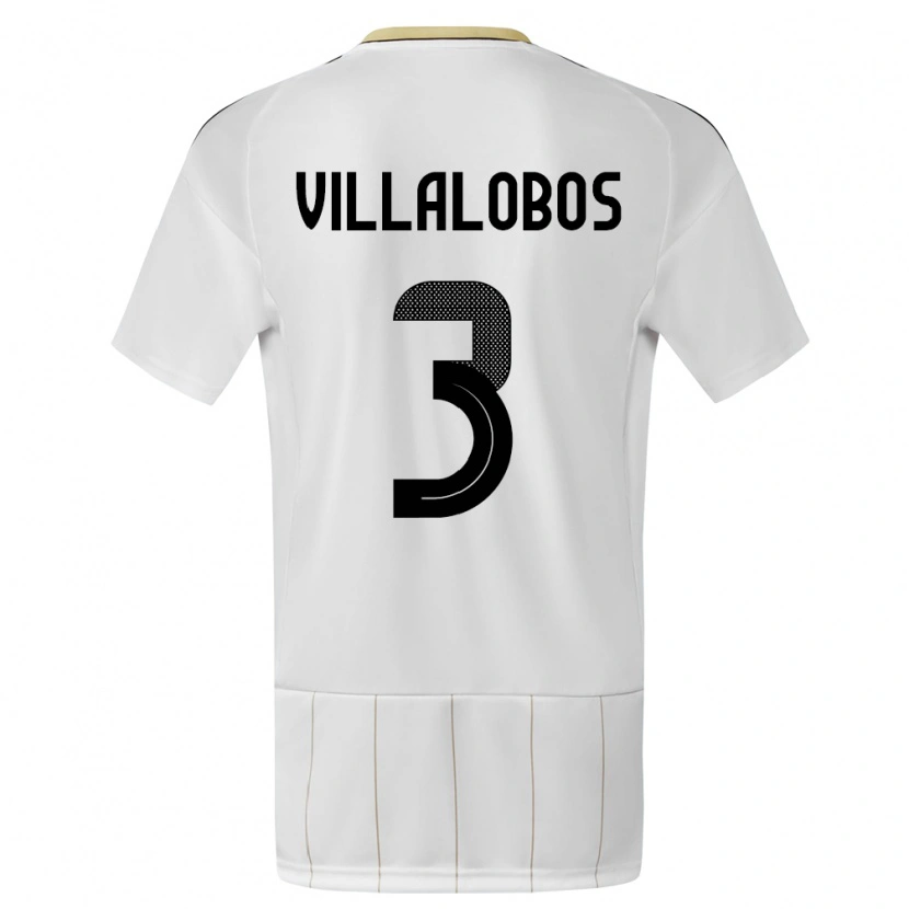 Danxen Herren Costa Rica Guillermo Villalobos #3 Weiß Auswärtstrikot Trikot 24-26 T-Shirt Schweiz