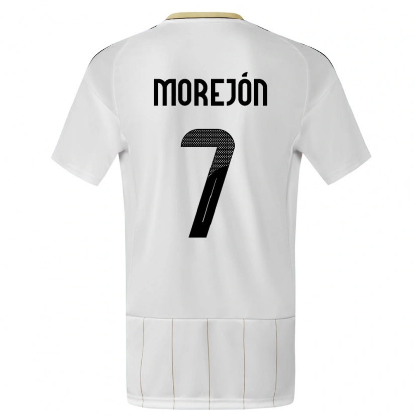 Danxen Herren Costa Rica Jorge Morejón #7 Weiß Auswärtstrikot Trikot 24-26 T-Shirt Schweiz