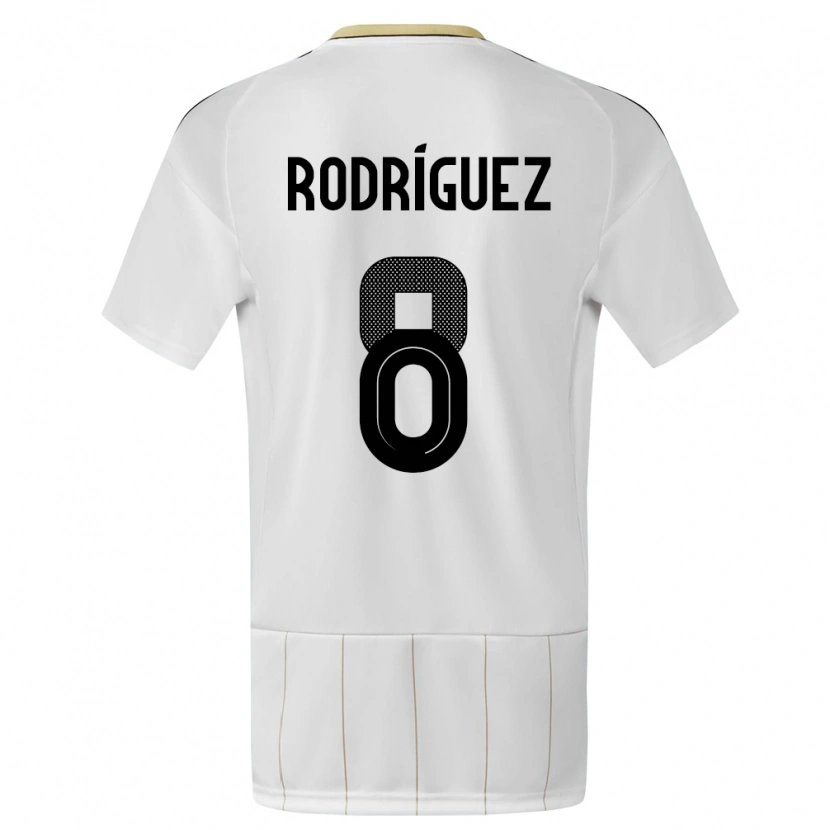 Danxen Herren Costa Rica Bryson Rodríguez #8 Weiß Auswärtstrikot Trikot 24-26 T-Shirt Schweiz