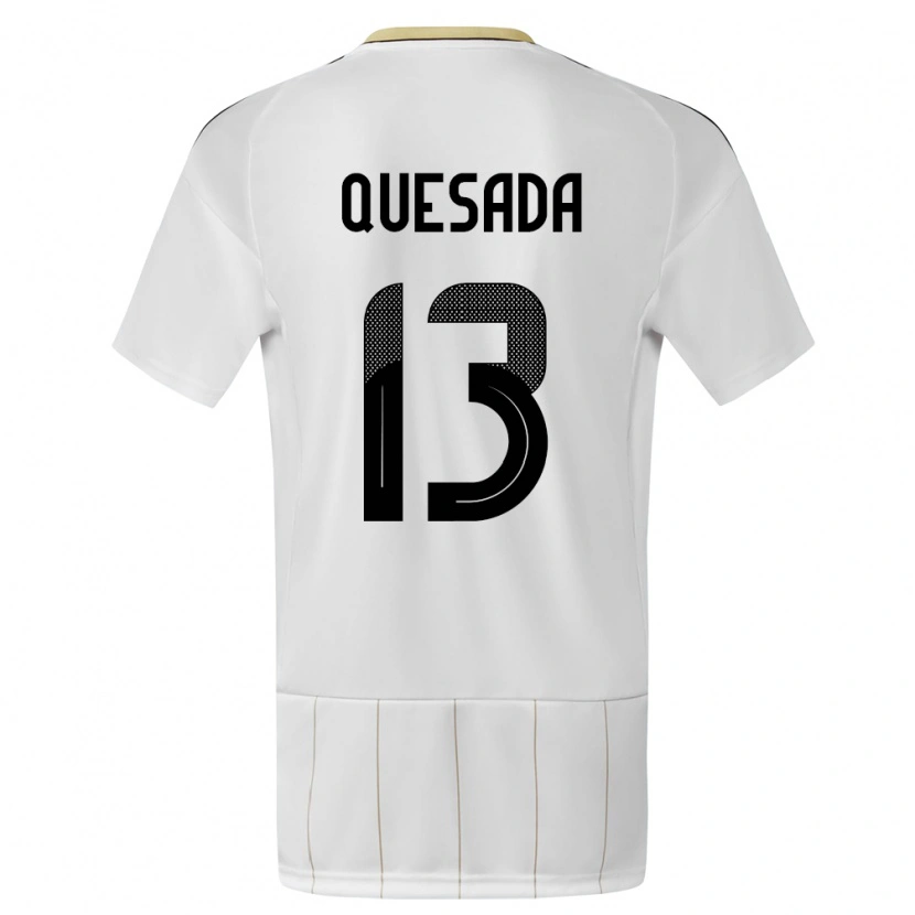 Danxen Herren Costa Rica Sebastián Quesada #13 Weiß Auswärtstrikot Trikot 24-26 T-Shirt Schweiz