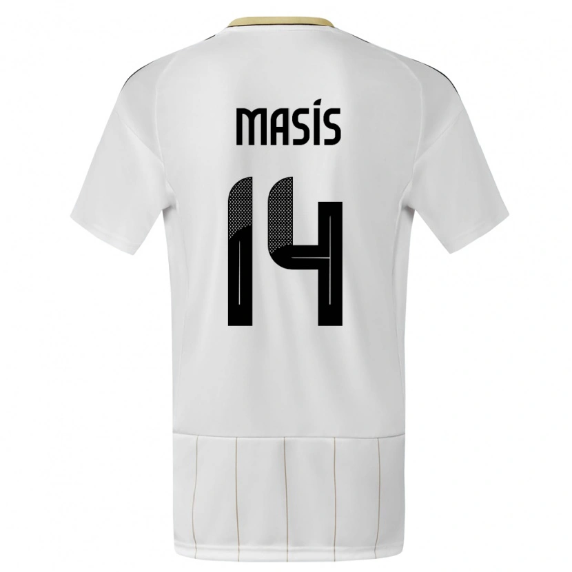 Danxen Herren Costa Rica Dylan Masís #14 Weiß Auswärtstrikot Trikot 24-26 T-Shirt Schweiz