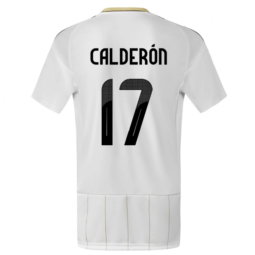 Danxen Herren Costa Rica Brayan Calderón #17 Weiß Auswärtstrikot Trikot 24-26 T-Shirt Schweiz