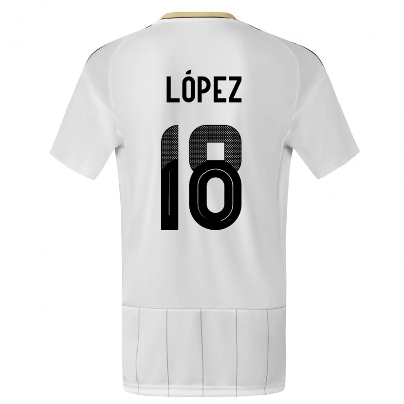 Danxen Herren Costa Rica Jafeth López #18 Weiß Auswärtstrikot Trikot 24-26 T-Shirt Schweiz