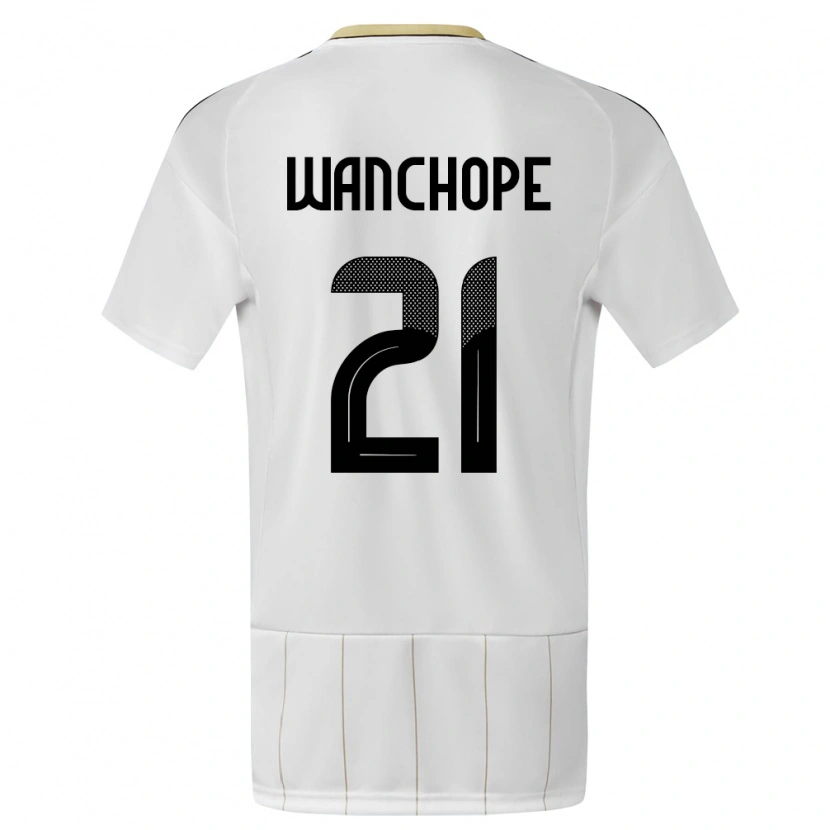 Danxen Herren Costa Rica Matías Wanchope #21 Weiß Auswärtstrikot Trikot 24-26 T-Shirt Schweiz