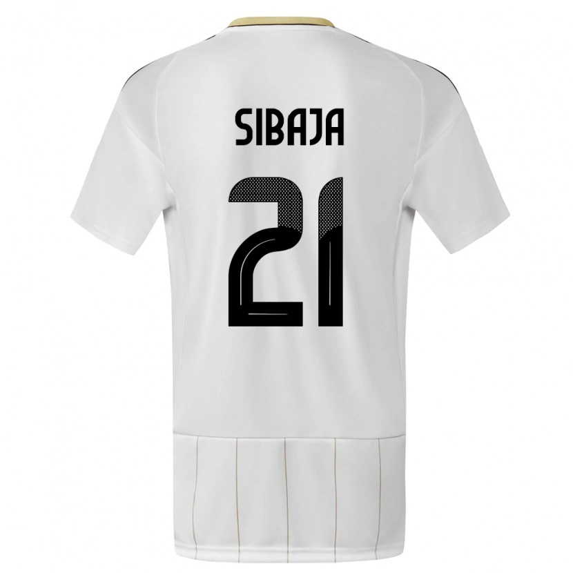 Danxen Herren Costa Rica Gabriel Sibaja #21 Weiß Auswärtstrikot Trikot 24-26 T-Shirt Schweiz