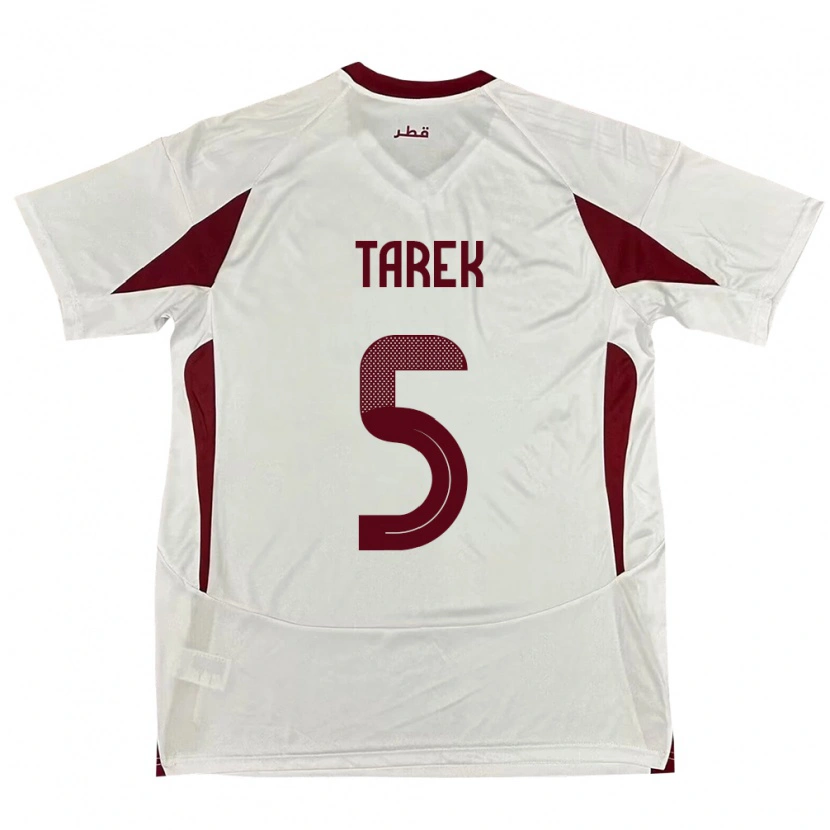 Danxen Herren Katar Tarek Salman #5 Weiß Auswärtstrikot Trikot 24-26 T-Shirt Schweiz