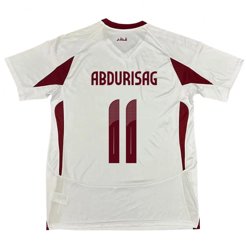 Danxen Herren Katar Yusuf Abdurisag #11 Weiß Auswärtstrikot Trikot 24-26 T-Shirt Schweiz