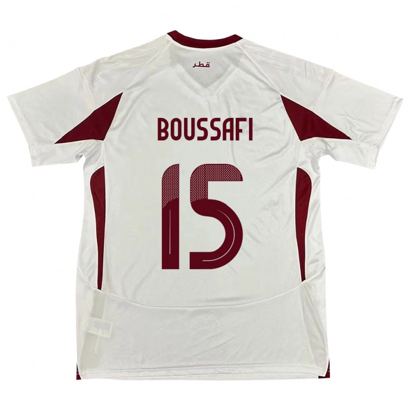 Danxen Herren Katar Rabh Boussafi #15 Weiß Auswärtstrikot Trikot 24-26 T-Shirt Schweiz