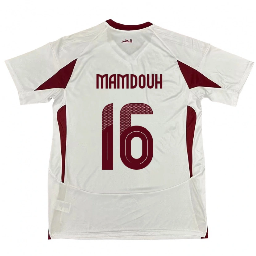 Danxen Herren Katar Bahaa Mamdouh #16 Weiß Auswärtstrikot Trikot 24-26 T-Shirt Schweiz